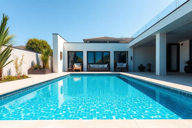 Piscina residencial moderna